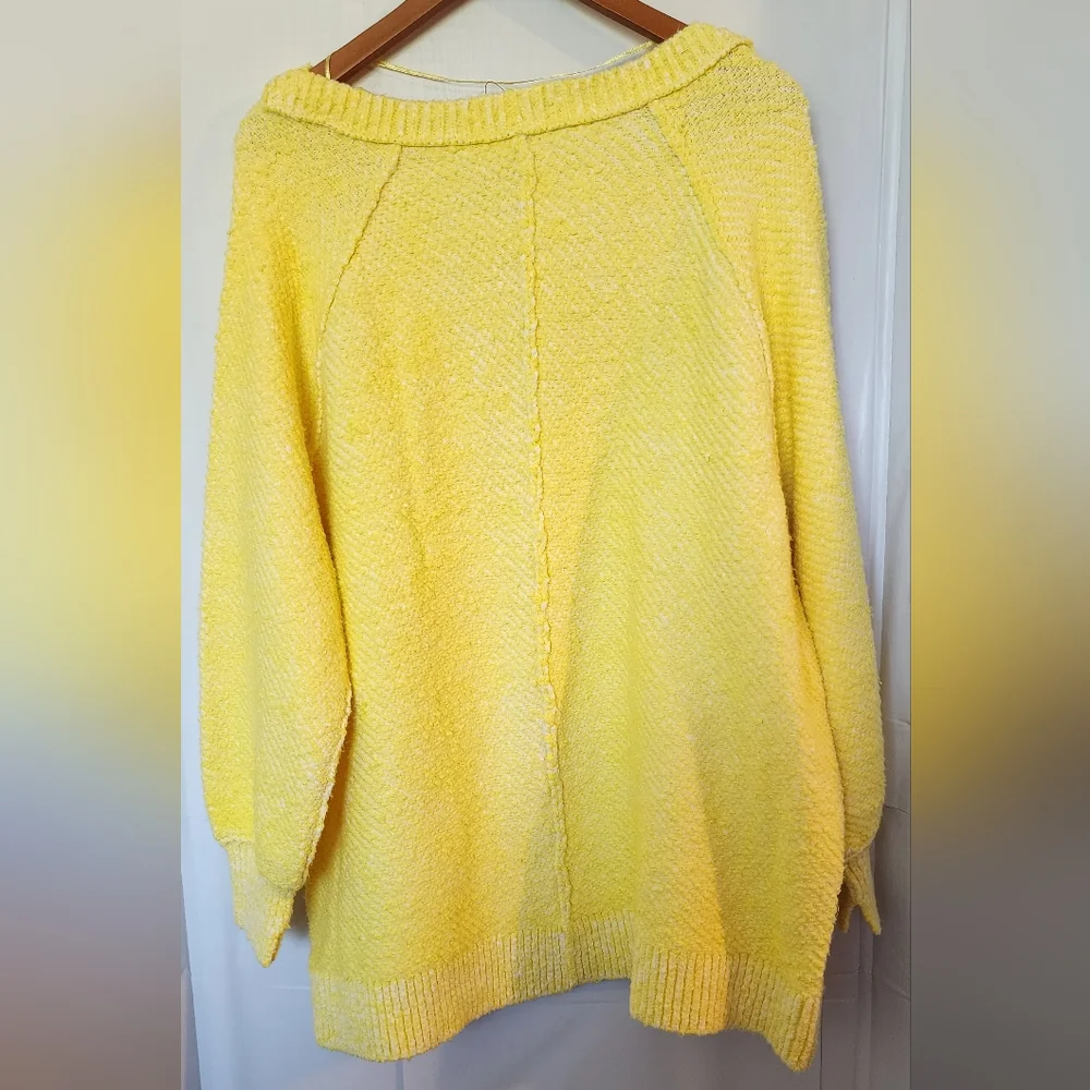 FREE PEOPLE FOUND MY FRIEND‎ PULLOVER SWEATER SUNSHINE Yellow SZ MED NWOT